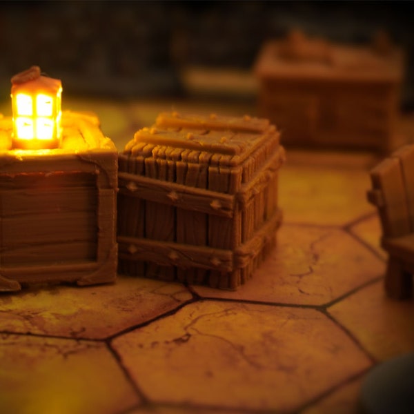 Pack de boîtes lumineuses 3D pour Gloomhaven, Frosthaven et Heroquest - Transformez votre jeu avec des lumières incroyables
