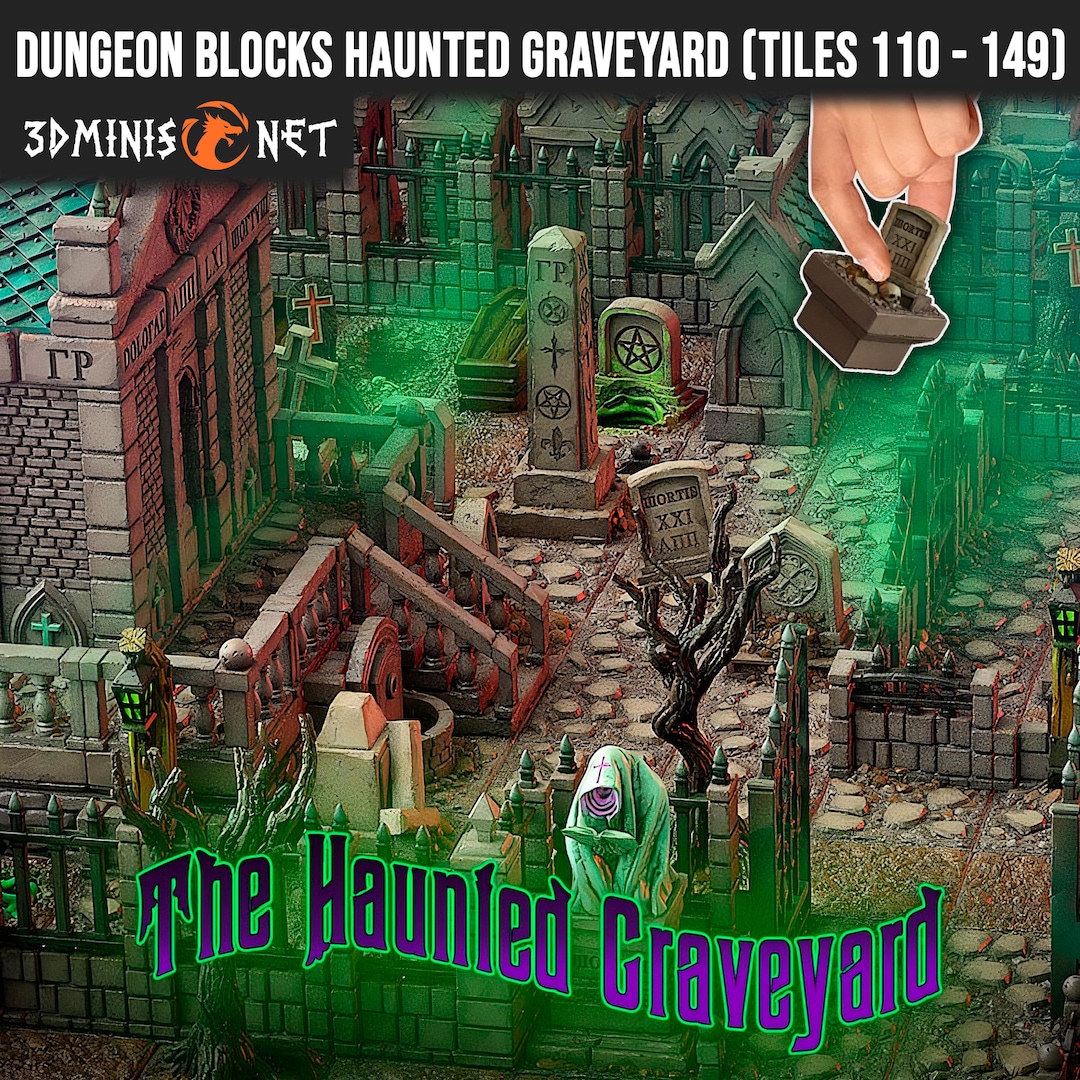 3D Graveyard Builder Dungeon Blocks: Modular Tiles – for D&D ...
