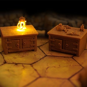 3D Miniature Cabinets with LED Light – For Gloomhaven, Frosthaven, D&D, Pathfinder and RPGs