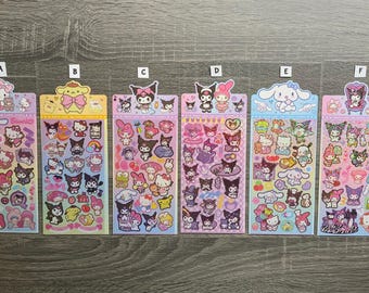 Kawaii Glitter Sticker Sheet