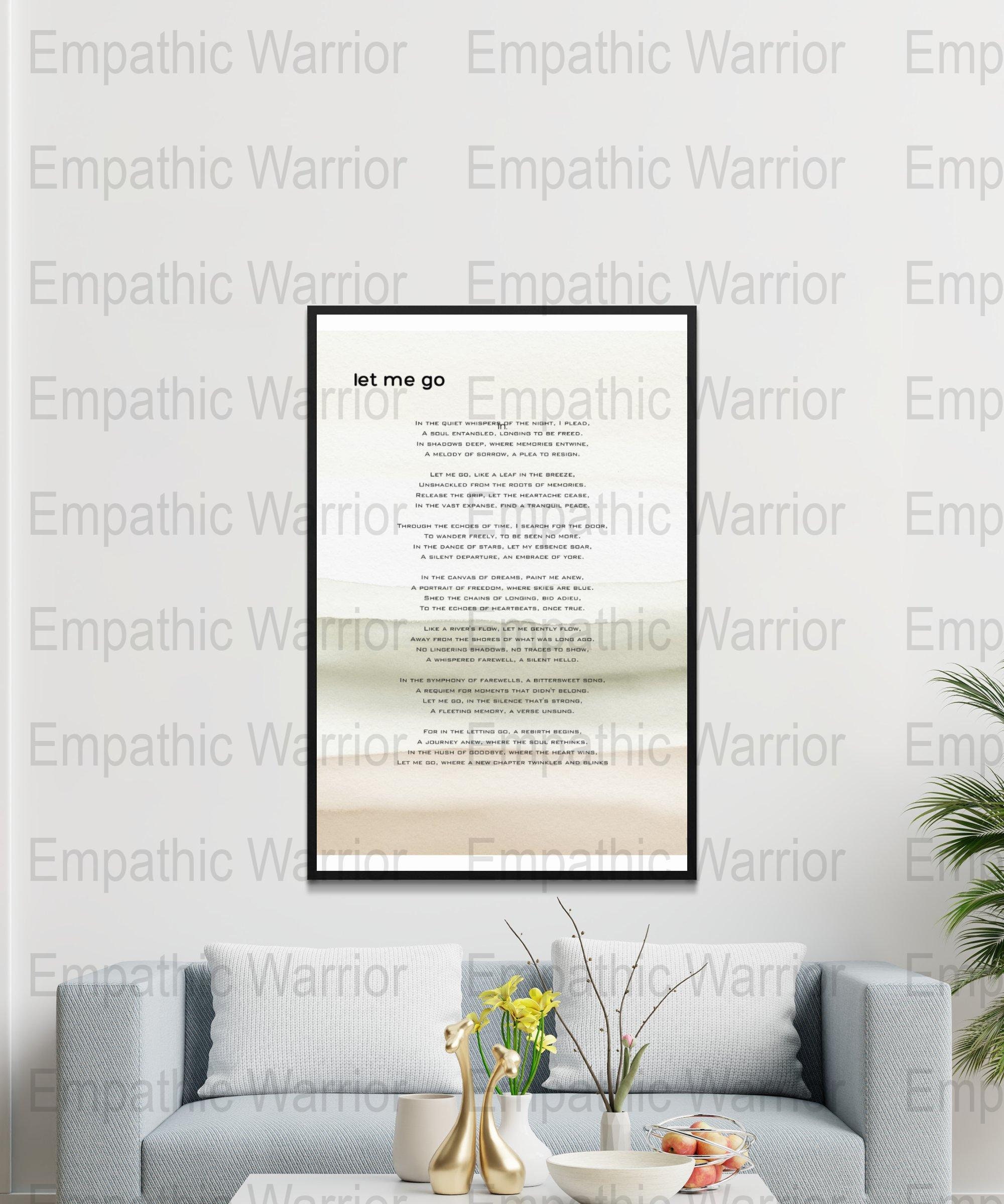 Let Me Go Poem Digital Print Digital Poem 5x Backgrounds and Font - Etsy