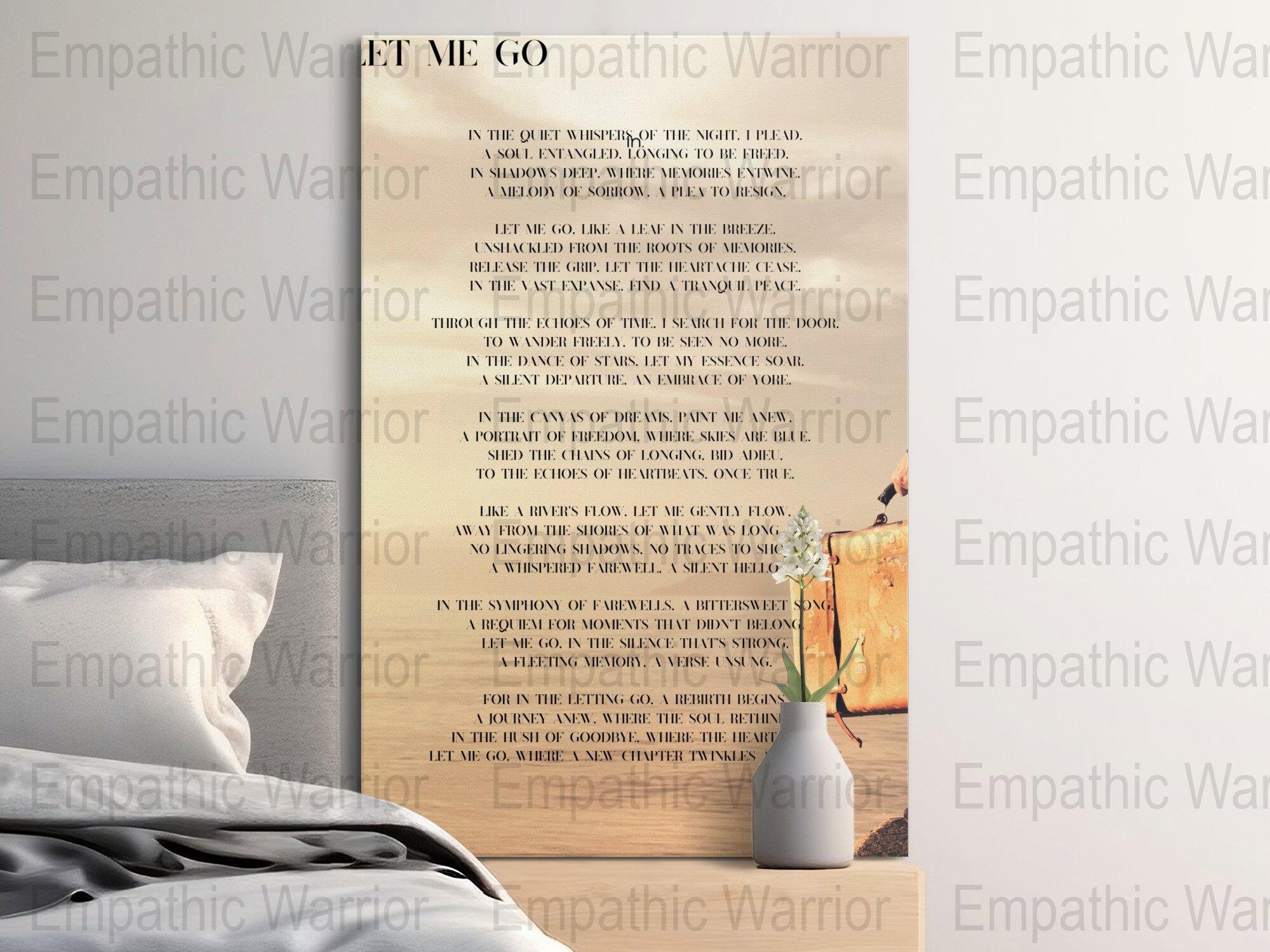 Let Me Go Poem Digital Print Digital Poem 5x Backgrounds and Font - Etsy