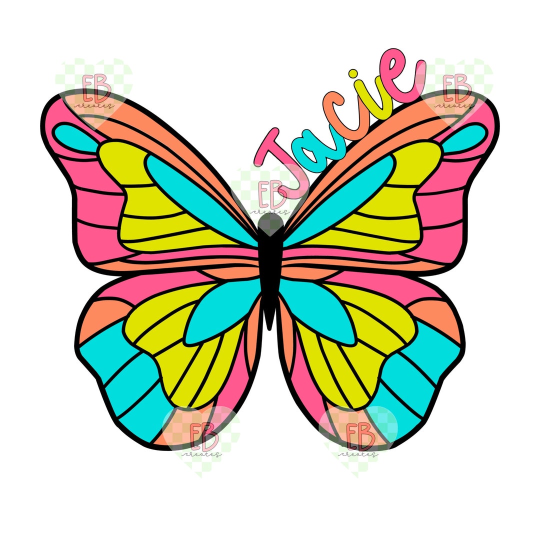 Custom Butterfly Name PNG - Etsy