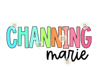 Colorful Custom Name PNG