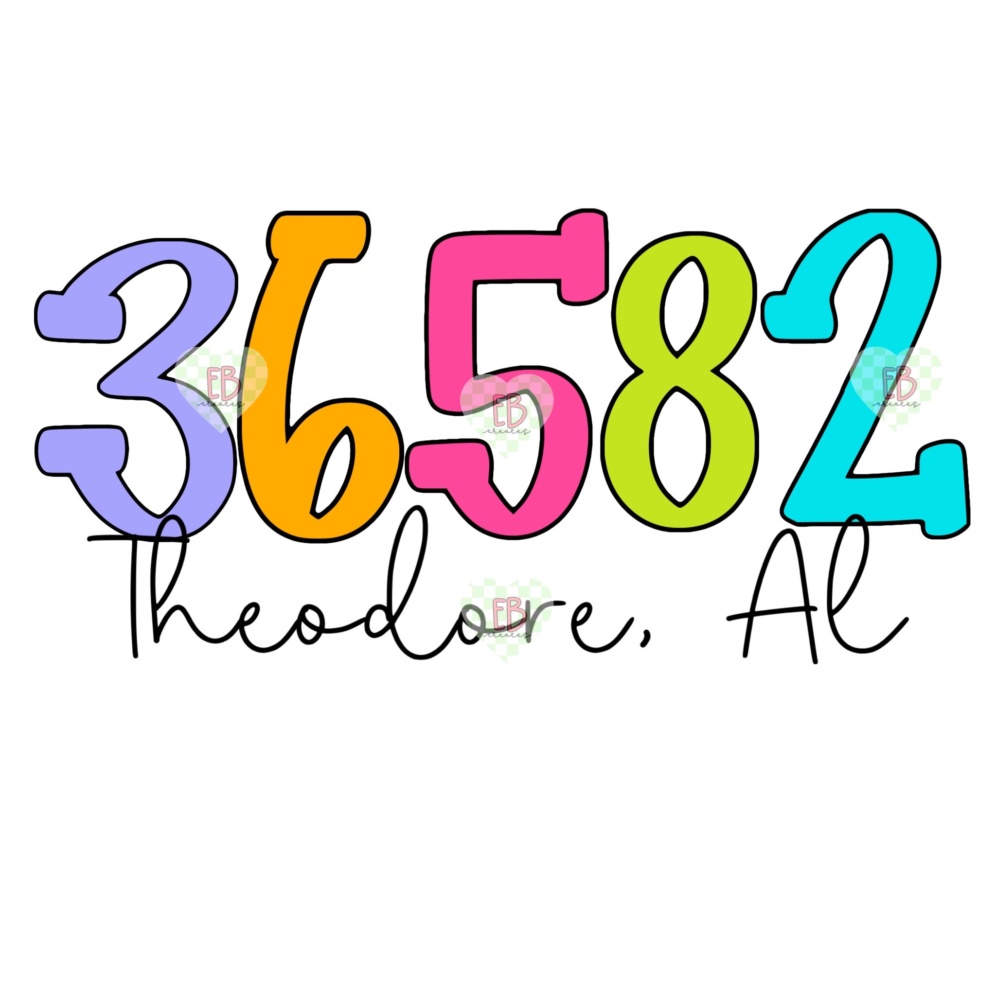 Custom Zip Code PNG