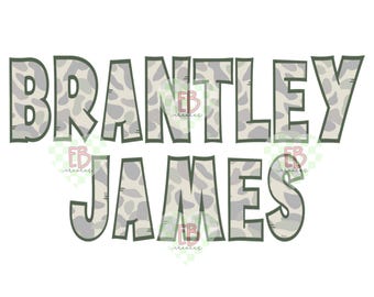 Camo Custom Name PNG