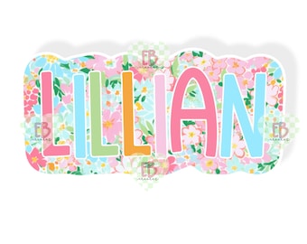 Spring Floral Custom Name PNG