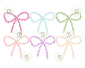 Coquette Pearl Bows PNG