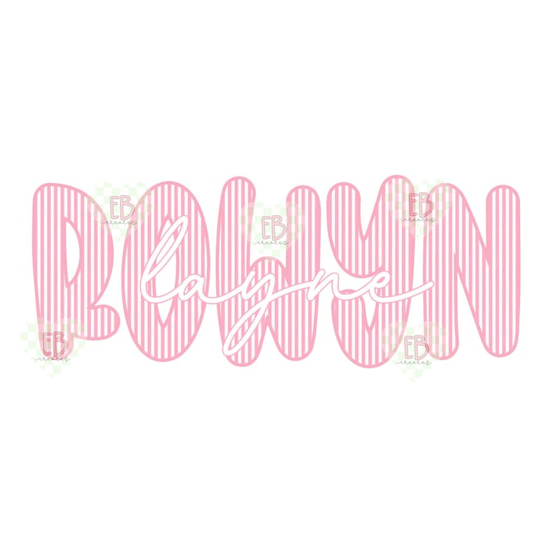 Spring Seersucker Custom Name PNG - Etsy