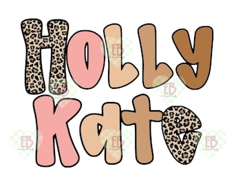 Leopard Custom Name PNG