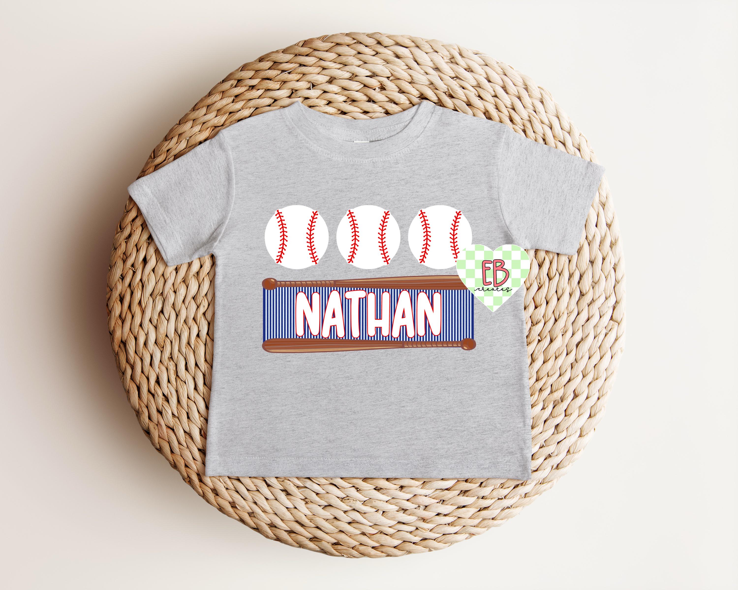Boys Baseball Custom Name PNG - Etsy