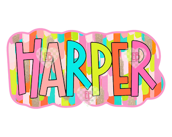 Colorful Custom Name PNG