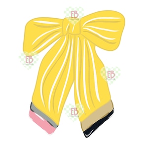 Hand Drawn Back To School Coquette Bow PNG