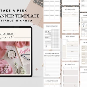 Digital Reading Journal, PLR Reading Journal, Book Tracker, Reading Tracker, Done for you Book Club Journal Plr Mrr Digital Products