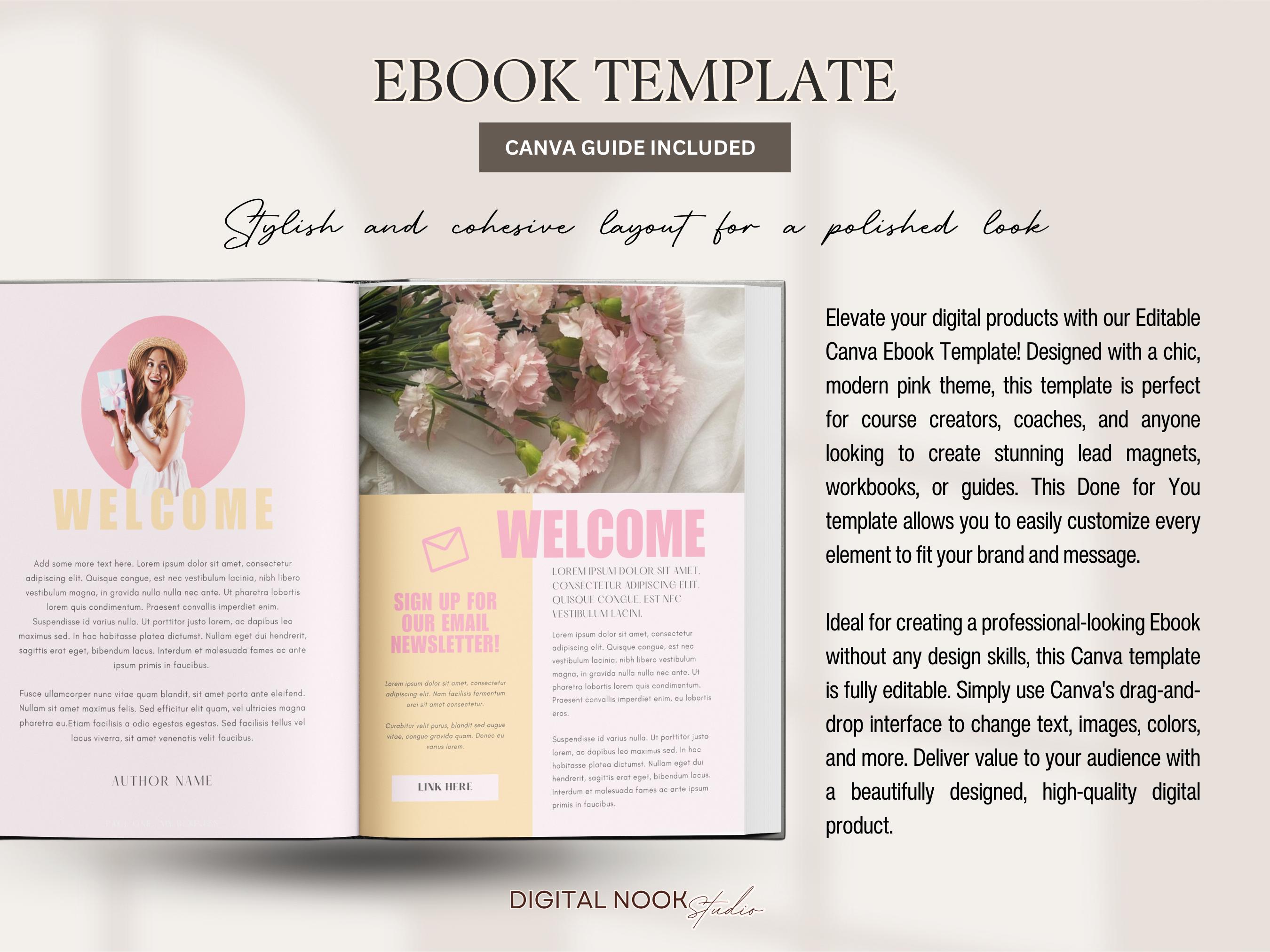 Ebook Template Editable Canva Course Creator Lead Magnet Coaching Guide ...