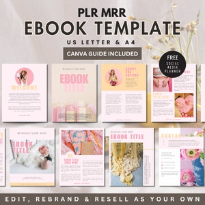 eBook Template Editable Canva Course Creator Lead Magnet Coaching Guide Workbook MRR License PLR Digital Product Done for You Master Resell