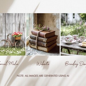 Spring Cottagecore Aesthetic Stock Photo Vintage Garden Photography Content Stock Images Instagram Marketing PLR MRR Branding Social Media