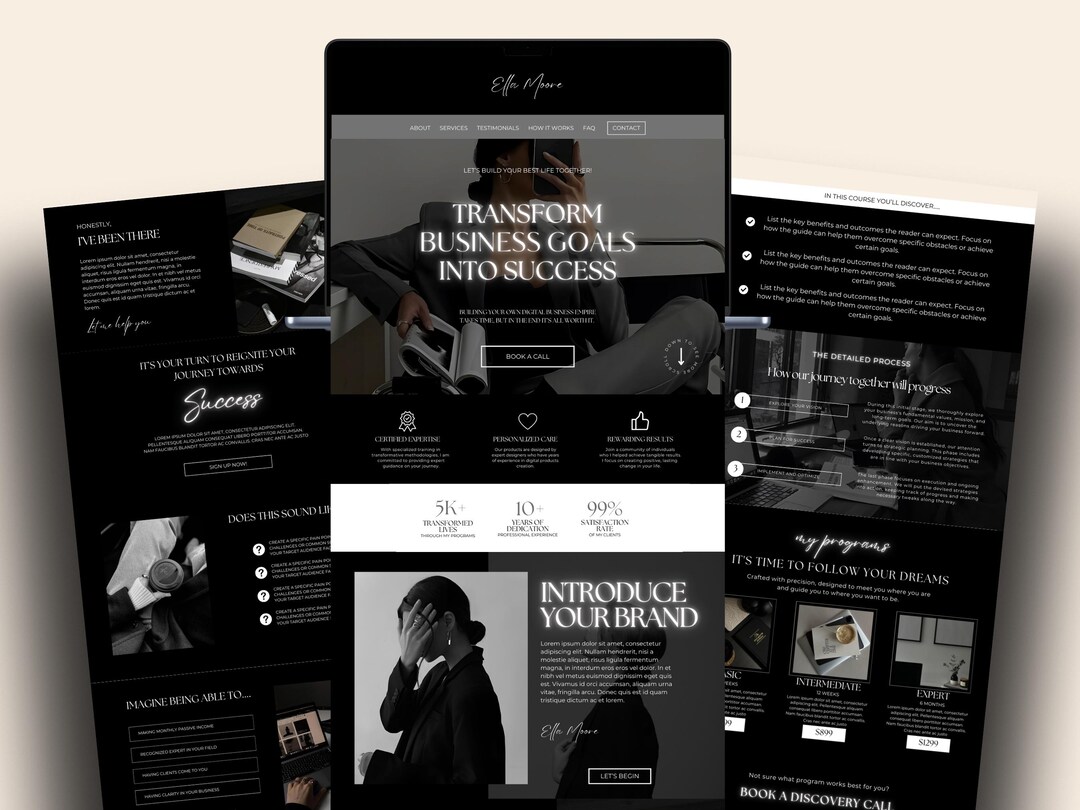 Canva Portfolio Website Page Template Done for You Social Media Manager ...