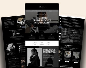 Canva Portfolio Website Seitenvorlage Done for You Social Media Manger Landing Bearbeitbare Seite Kreative Präsentation Digitales Marketing SMM
