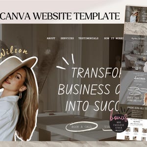 Canva-webbplatsmall Coachingwebbplats Doodle Beige Estetisk Landningssida Kursskapare Trattwebbplats Canva Ensidig Modern Webbplats UGC