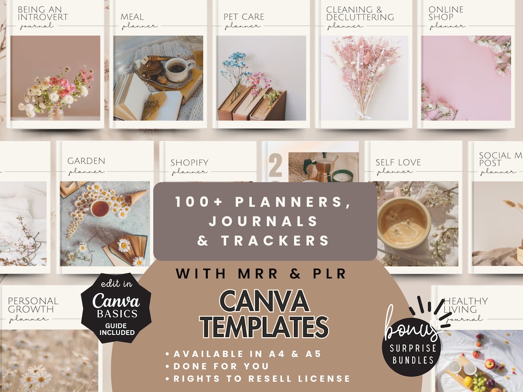 MRR PLR Planner Template Digital Products Resell Rights Done for You ...