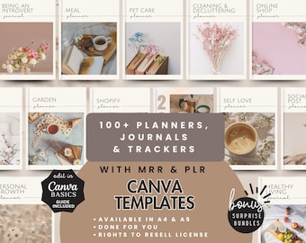 MRR PLR Planner Template Digital Products Resell Rights Done For You Editable Canva Template Commercial Use Master Resell Rights License