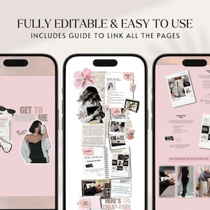 Canva Website Template Creative Portfolio Social Media Manager Marketing Cool Pink Girl Instagram Aesthetic Influencer UGC Content Creator