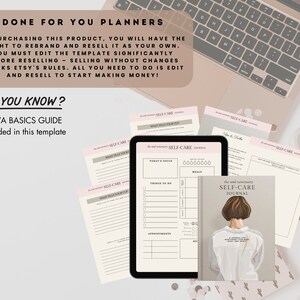 PLR Planner Holistic Self Care Journal Done for You Self Love Workbook ...