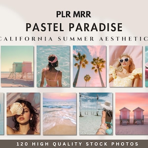 Pastel Aesthetic Stock Photo Beach Dreamy Pink Coastal Stock Images Instagram Marketing PLR MRR Summer California Surfing Lifestyle Branding