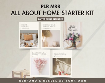 PLR プランナー、デジタル製品の再販、ホーム管理デジタル プランナー バンドル、Done For You、編集可能な Canva テンプレート、商用利用製品