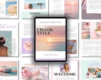 Modèle d'ebook pastel, aimant en plomb modifiable Canva, guide de coaching, créateur de cours, fait pour vous Cahier d'exercices moderne, feuille de calcul à téléchargement immédiat