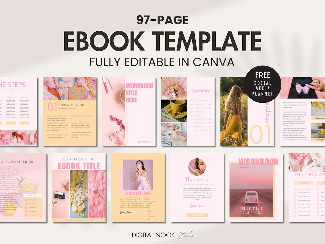 Ebook Template Canva Editable Lead Magnet Coaching Guide Book Course ...