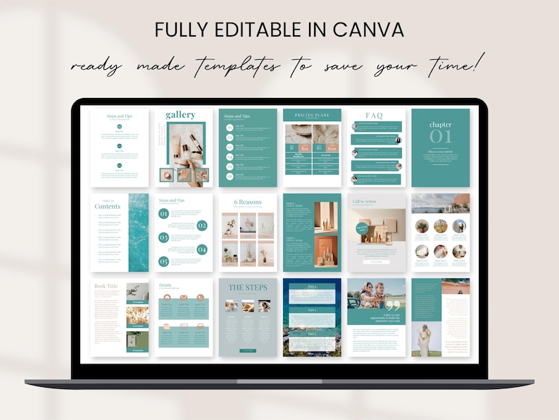 PLR Ebook Template Editable Canva Simple Lead Magnet Coaching Guide ...