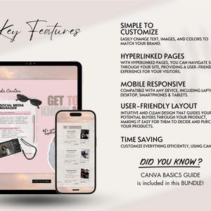 Canva Website Template Creative Portfolio Social Media Manager Marketing Cool Pink Girl Instagram Aesthetic Influencer UGC Content Creator