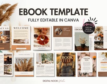 Boho Ebook Template | Beige Coaching Workbook, Lead Magnet (Digital Download)
