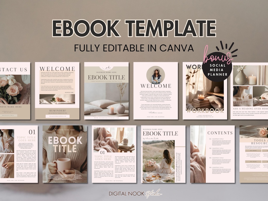 Ebook Template Canva Editable Lead Magnet Coaching Guide Book Course ...