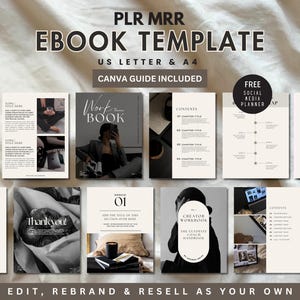 PLR eBook Template Editable Canva  Course Creator Lead Magnet Coaching Guide Workbook MRR License Digital Product Done for You Master Resell