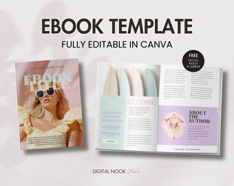 Ebook Template Pastel Aesthetic Canva Editable Lead Magnet Coaching Guide Book Course Creator Brochure Colorful Workbook Worksheet Portfolio