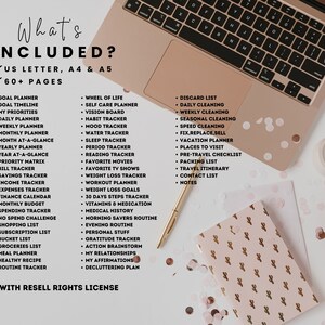 PLR MRR Life Planner Template Canva Editable Self Care Workbook Life ...