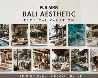 Bali Stock Images Tropical Aesthetic Stock Photo Marketing Green Travel Lifestyle PLR MRR AI Airbnb Branding Home Vacation Social Media
