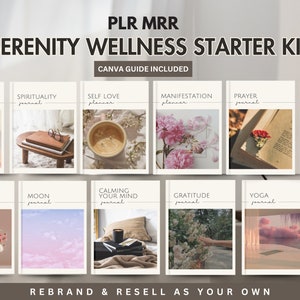 PLR Digital Planner, Digital Product Resell, Wellness Planner, Done For You, Mental Health Journal, Commercial Use Product, PLR Planner