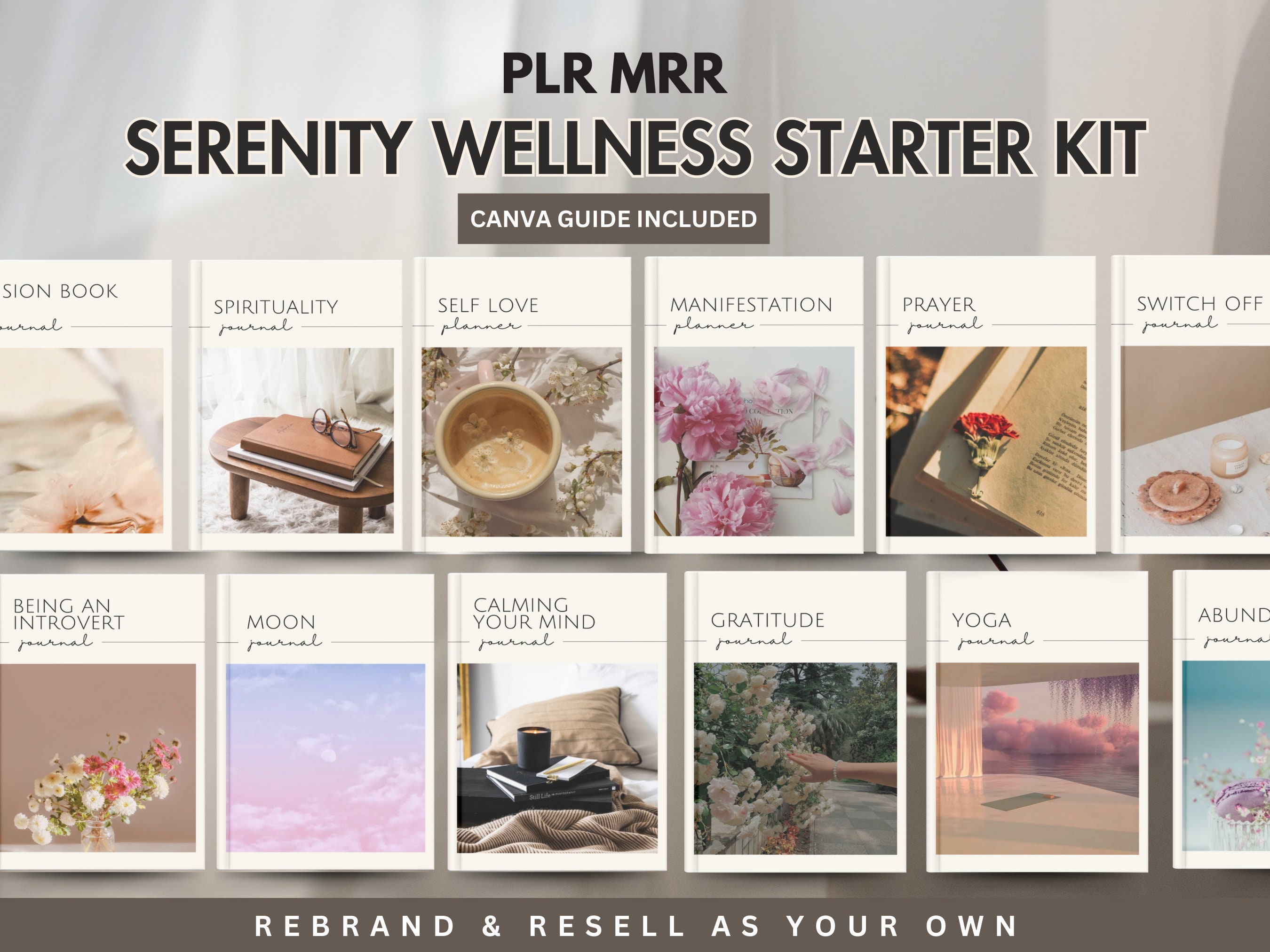 PLR Digital Planner, Digital Product Resell, Wellness Planner, Done For You, Mental Health Journal, Commercial Use Product, PLR Planner