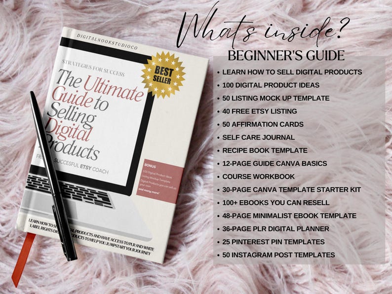 Selling on Etsy, How to Sell Digital Products, PLR Digital Product, Ebook Canva Template, Done For You Digital Product, Etsy Guide Resell