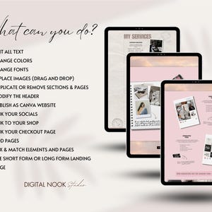 Canva Website Template Creative Portfolio Social Media Manager Marketing Cool Pink Girl Instagram Aesthetic Influencer UGC Content Creator