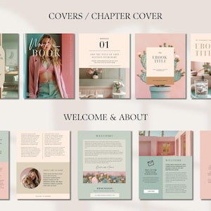 Workbook Template Canva Editable Lead Magnet Coaching Guide Book Course Creator Done for You Pastel Pink eBook Worksheet Digital Download