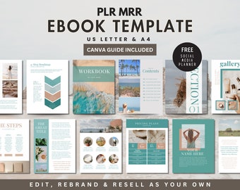 PLR eBook Template Editable Canva Simple Lead Magnet Coaching Guide Course Creator Workbook MRR License Digital Product Done for You Resell