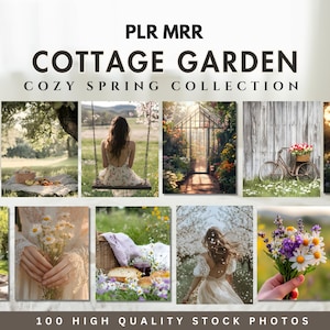 Spring Cottagecore Aesthetic Stock Photo Vintage Garden Photography Content Stock Images Instagram Marketing PLR MRR Branding Social Media