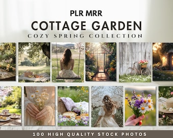 Spring Cottagecore Aesthetic Stock Photo Vintage Garden Photography Content Stock Images Instagram Marketing PLR MRR Branding Social Media