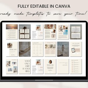 Canva Ebook Template Editable Workbook Lead Magnet Coaching Book Course Creator Done for YouYou Neutral Aesthetic Worksheet Digital Download