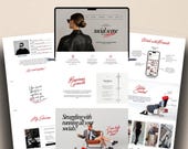Modern Aesthetic Canva Website Template Social Media Manager Portfolio Marketing Pinterest Inspired Instagram Landing Page Content Creator
